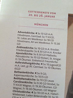 Gottesdienstanzeiger Sonntagsblatt