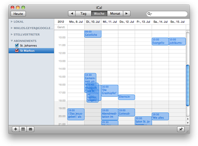 Screenshot iCal-Abonnement Screenshot iCal-Abonnement